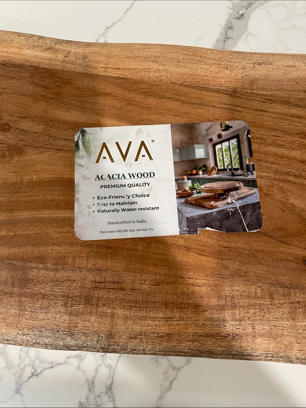 Live Edge Wooden Serving Board - Natural Brown - Picture 6 of 8